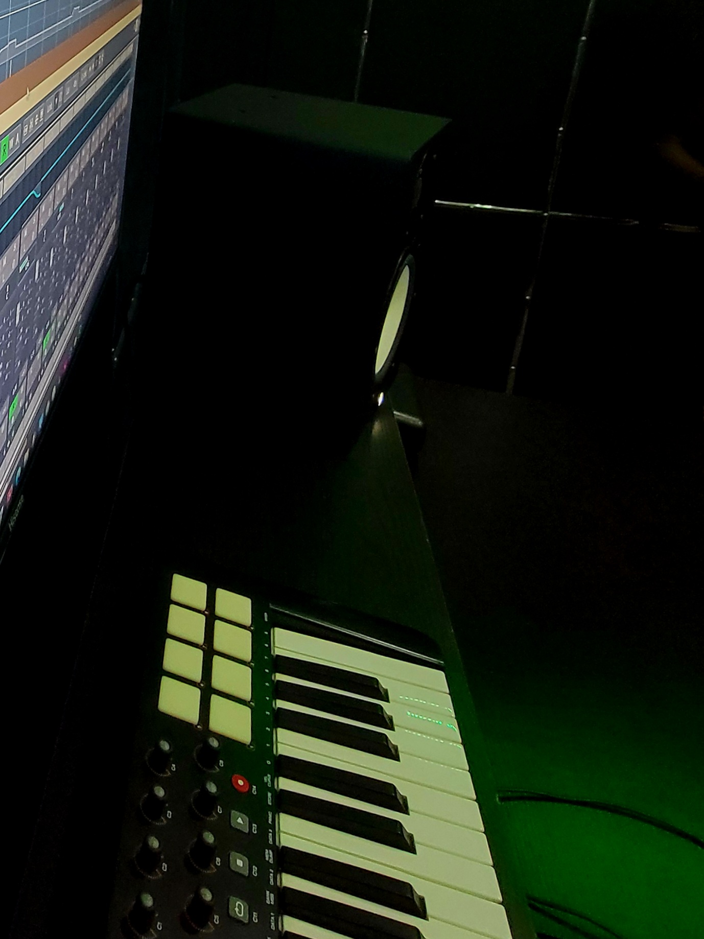 Studio keyboard session photography